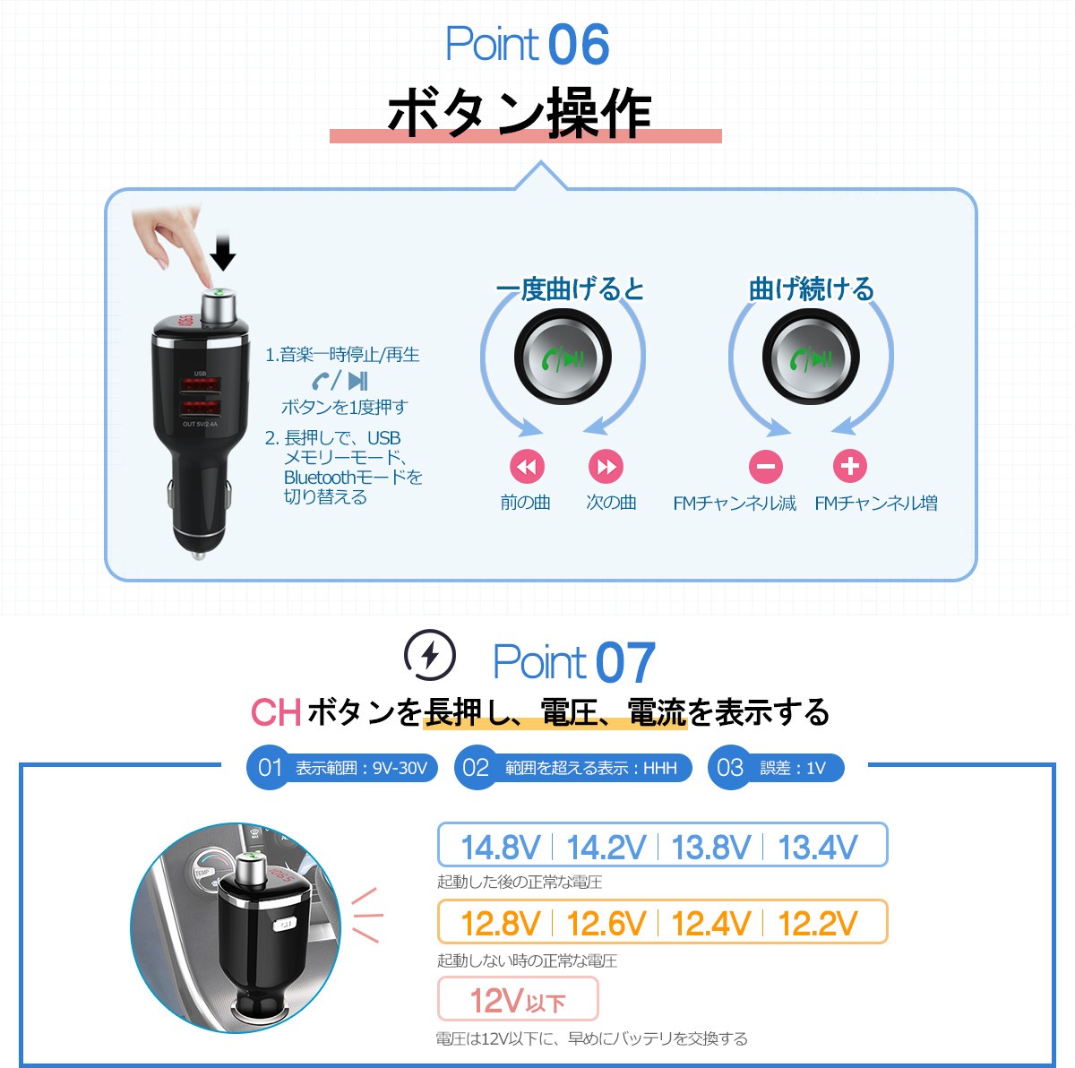 車載充電器 車 シガーソケット Usb 2ポート 12v 24v 急速充電 多機能 Bluetooth4 2 Fmトランスミッター Usbメモリ音楽放送 スマホ Iphone 送料無料 D7 C Blk Bestmatch 通販 Yahoo ショッピング