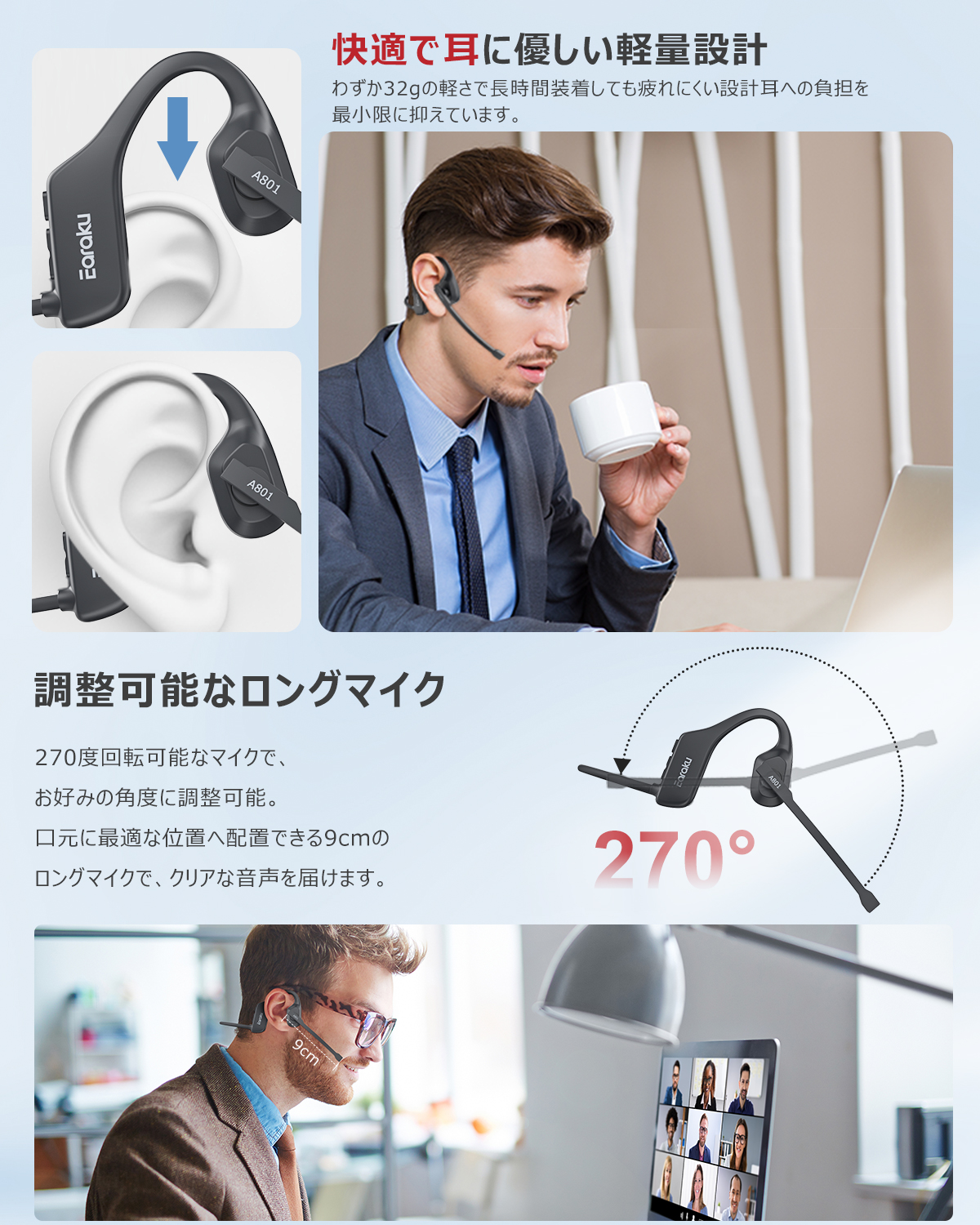 クーポンで15%OFF+P10倍 即納！Bluetooth ワイヤレス ヘッドセット