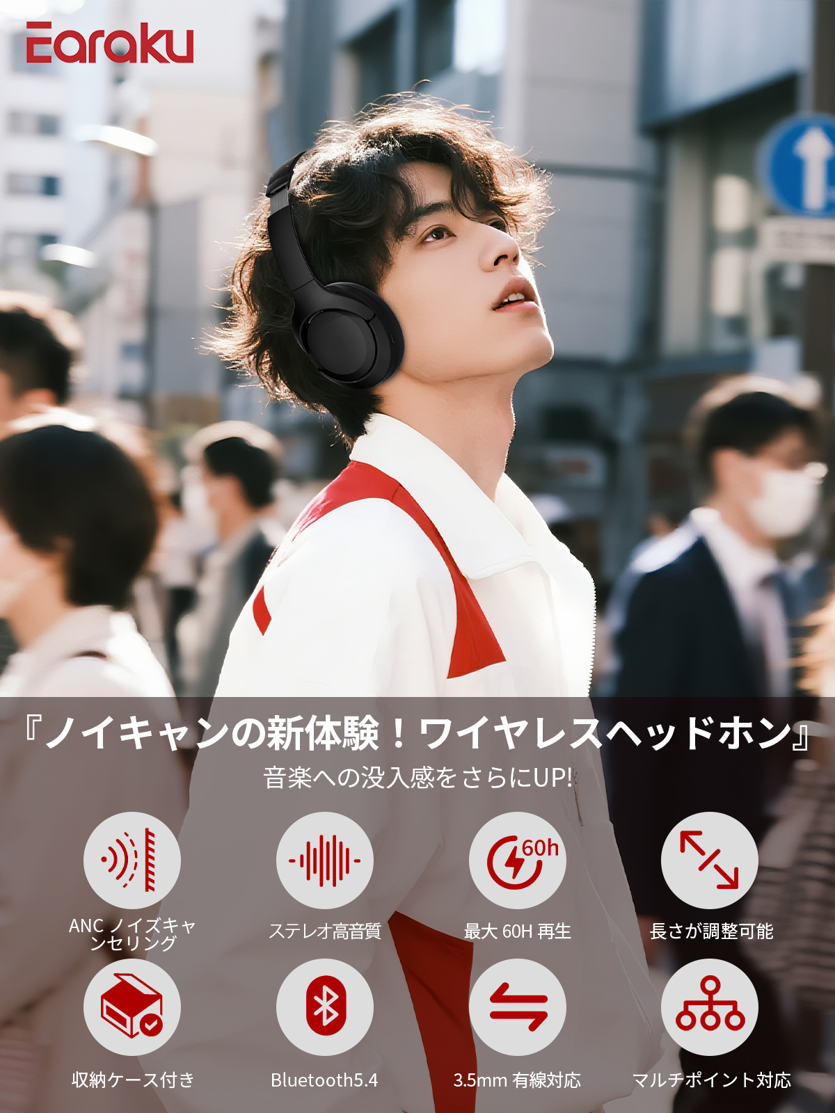 Bluetooth ヘッドセット ワイヤレス ヘッドホン 2.4G低遅延 折りたたみ