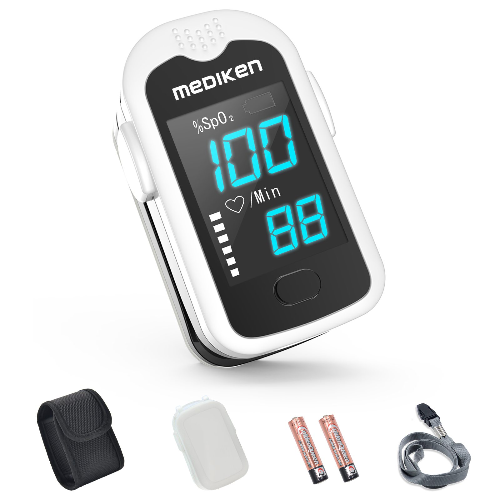 クーポンで20%OFF!  パルスオキシメーター 指定管理医療機器認証 国内検査済み 酸素濃度計 心拍計 spo2 脈拍測定器 小児 大人 家庭用 豪華な付属品 | ブランド登録なし | 01