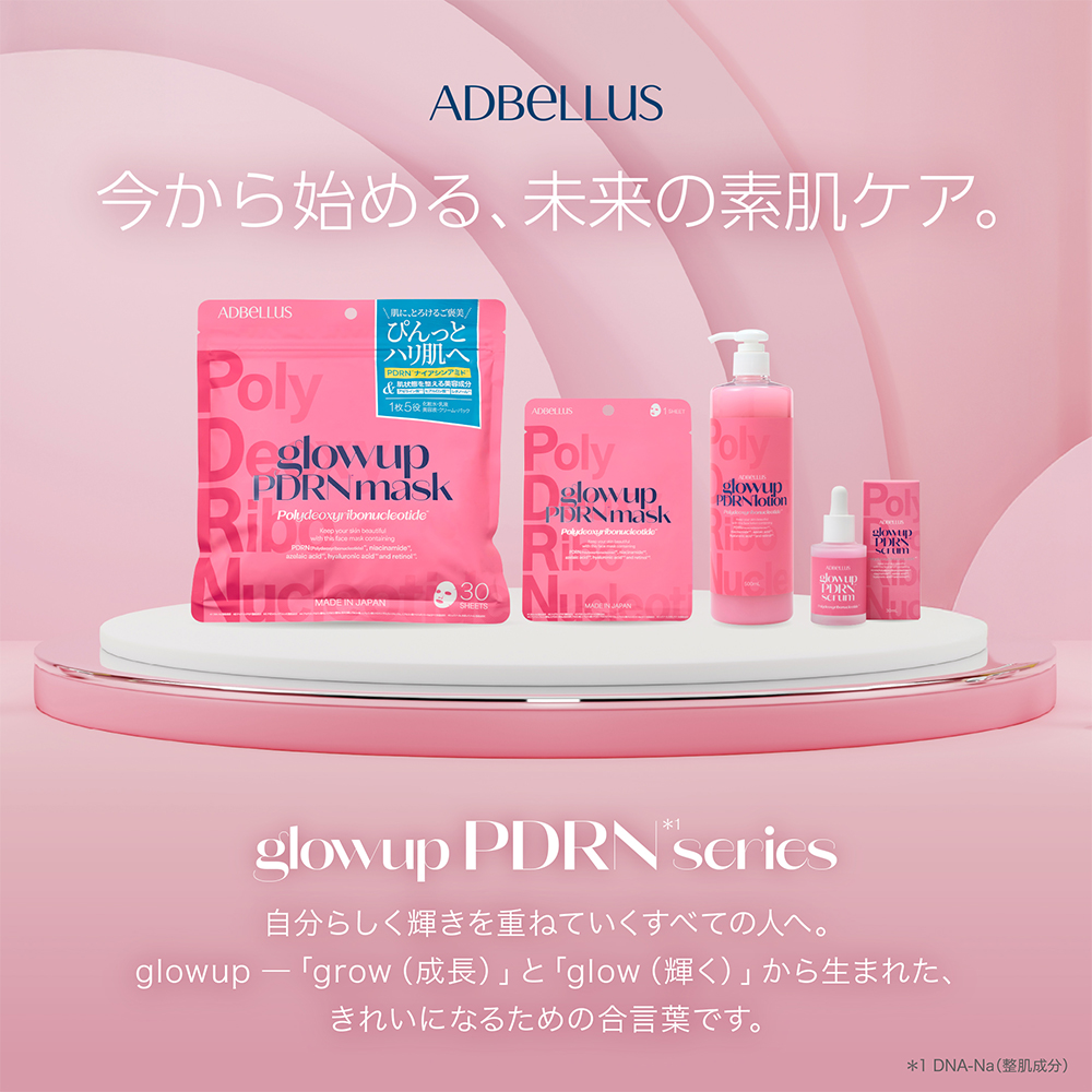 ADBELLUS エーディーベルズ glowup PDRN マスク 30枚入 フェイスマスク