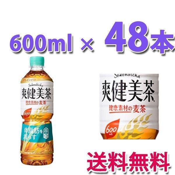 10%ポイント対象商品 コカ・コーラ社製品 爽健美茶 健康素材の麦茶 600mlPET 2ケース 48本 ダイエット 機能性表示食品 緑茶、日本茶 