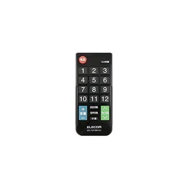 エレコム ERC-TV01SBK-MU ブラック Sサイズ テレビリモコン 12メーカー対応 ELECOM :YK12560-A2106:ベストワン  - 通販 - Yahoo!ショッピング