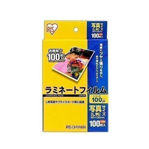 アイリスオーヤマ LZ-PL100 ラミネートフィルム 写真L サイズ 100枚入 :YK13801-A2107:ベストワン - 通販 -  Yahoo!ショッピング