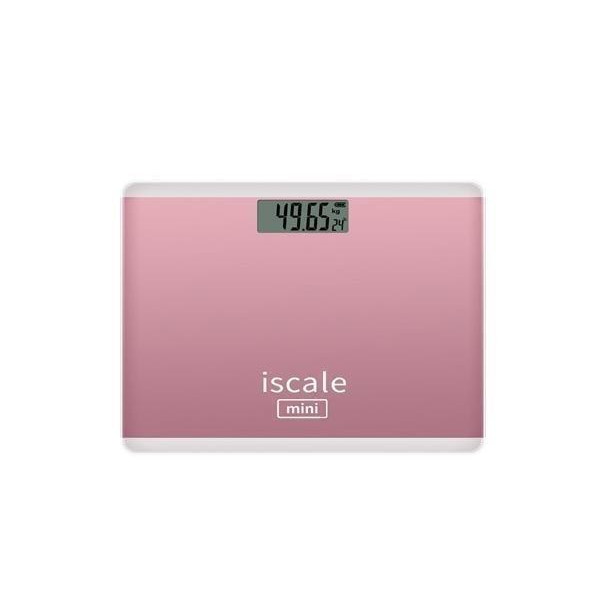 体重計 デジタル 薄型 ヘルスメーター 強化ガラス シンプル 　ピンク