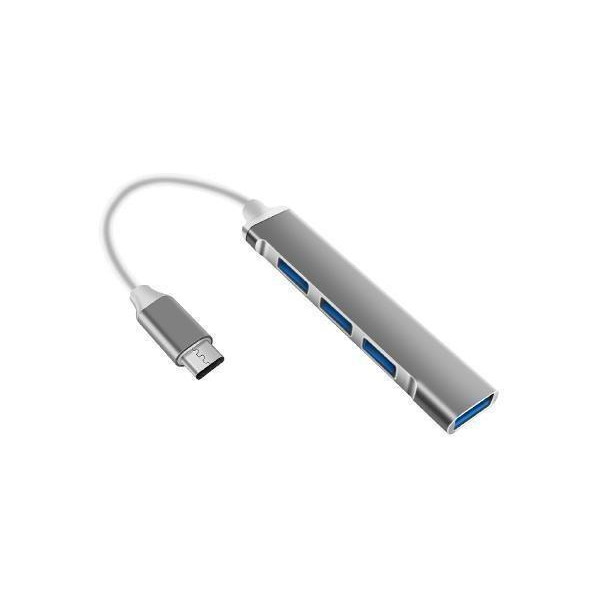 USBハブ USB3.0 Type-C バスパワー 4ポート 4in1 拡張 軽量