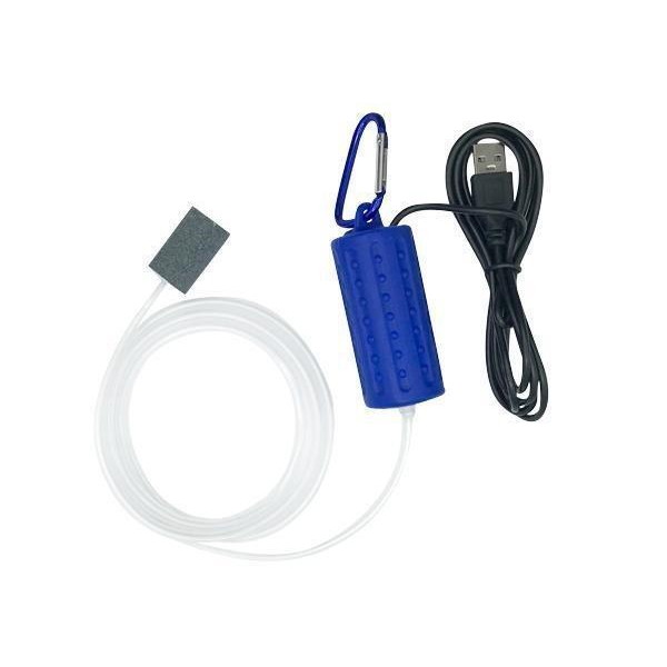 エアーポンプ ブルー 釣り ぶくぶく USB給電 酸素ポンプ 水槽 熱帯魚 生き餌 小型 軽量 静音 持ち運び モバイルバッテリー ((S  :YK19398-A2206:ベストワン 通販 