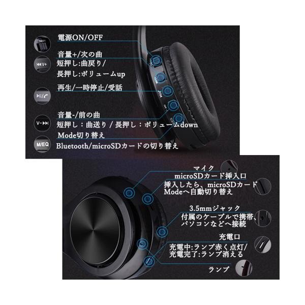 2個セット ◇3ヶ月保証付◇ ヘッドホン ワイヤレス ブラック