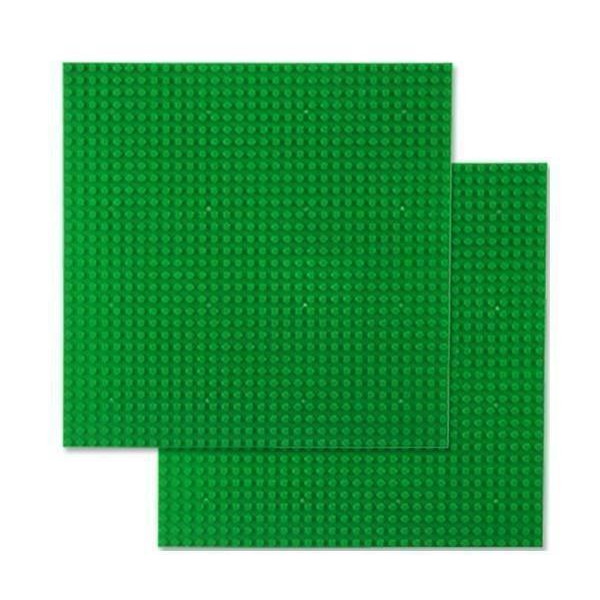 2個セット レゴ ブロック 互換品 基礎板 グリーン 緑 土台