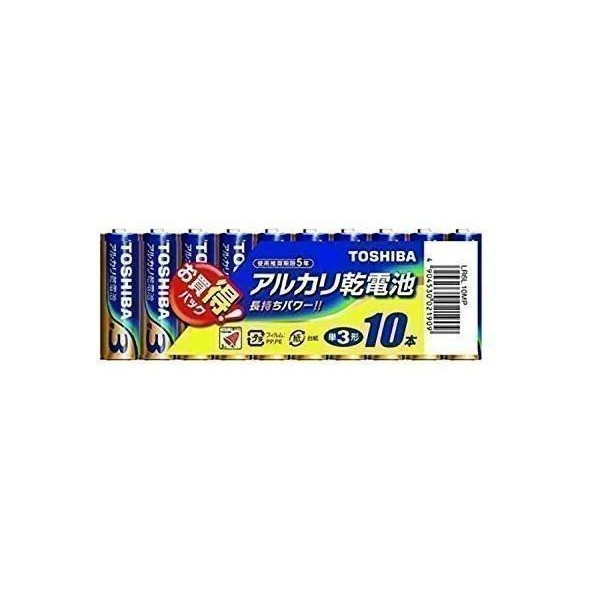 TOSHIBA（東芝） 3個セット LR6L 10MP アルカリ乾電池 単3形 1パック 