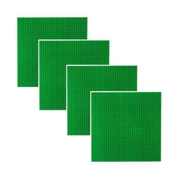 4個セット レゴ ブロック 互換品 基礎板 グリーン 緑 土台