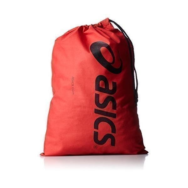 ASICS レッド スエード スニーカー 収納袋付き ASICS（アシックス） 3個セット TZS986 レッド シューバッグ M asics