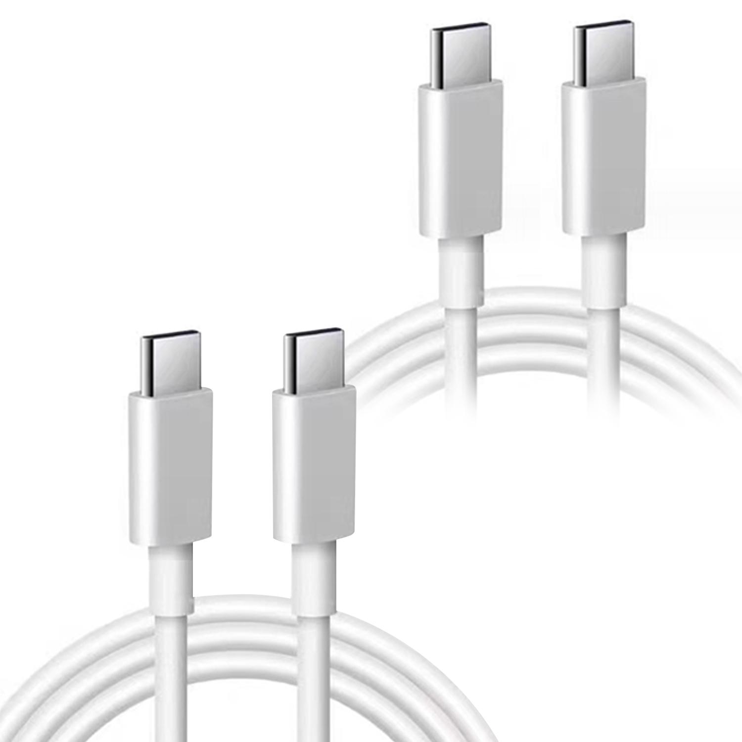 2個セット 充電ケーブル Type-Cケーブル C to usb ホワイト 1m 充電