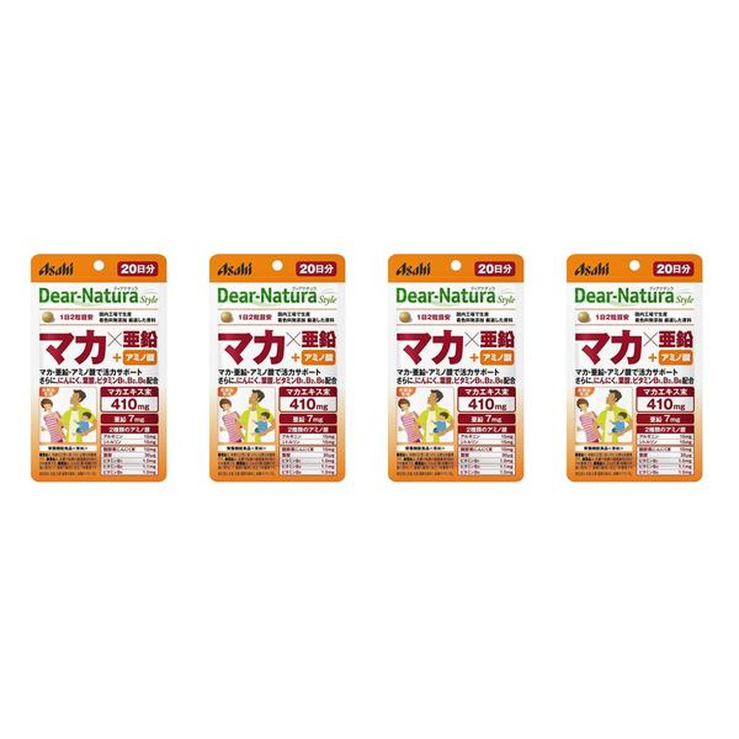アサヒ（asahi） 4個セット ディアナチュラスタイル マカ×亜鉛 40粒 20 
