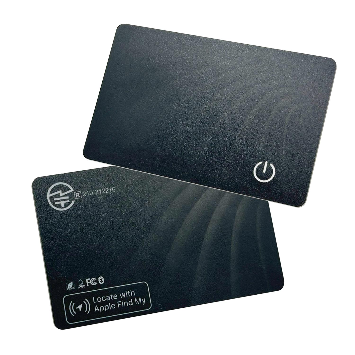 unico 廃盤入荷無　Apple置き物　ブラック　2個セット 紛失防止タグ カード 薄型 2個セット アイフォン 日本語説明書付き