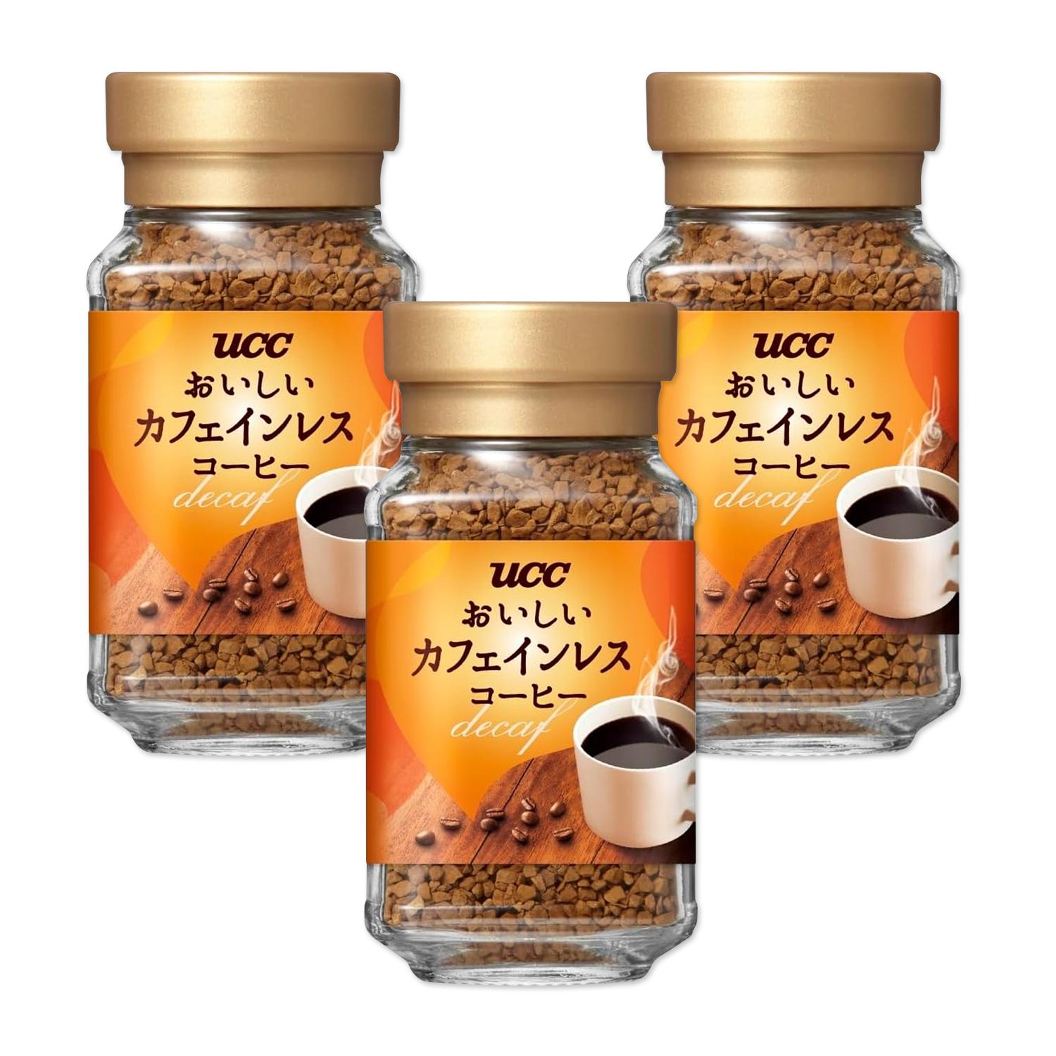UCC 3個セット おいしいカフェインレスコーヒー インスタントコーヒー