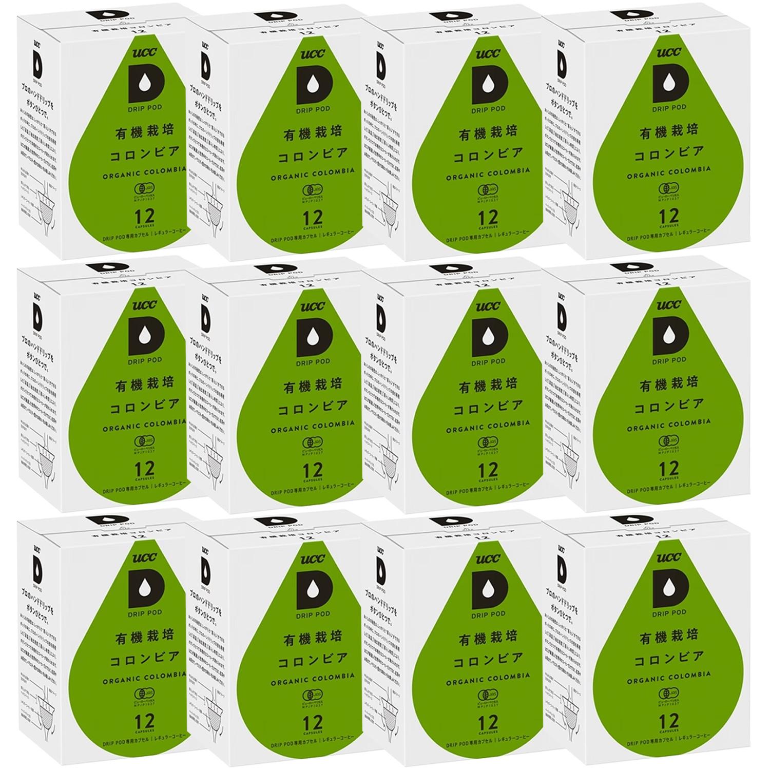 UCC 12個セット ドリップポッド 専用カプセル 有機栽培コロンビア 90g