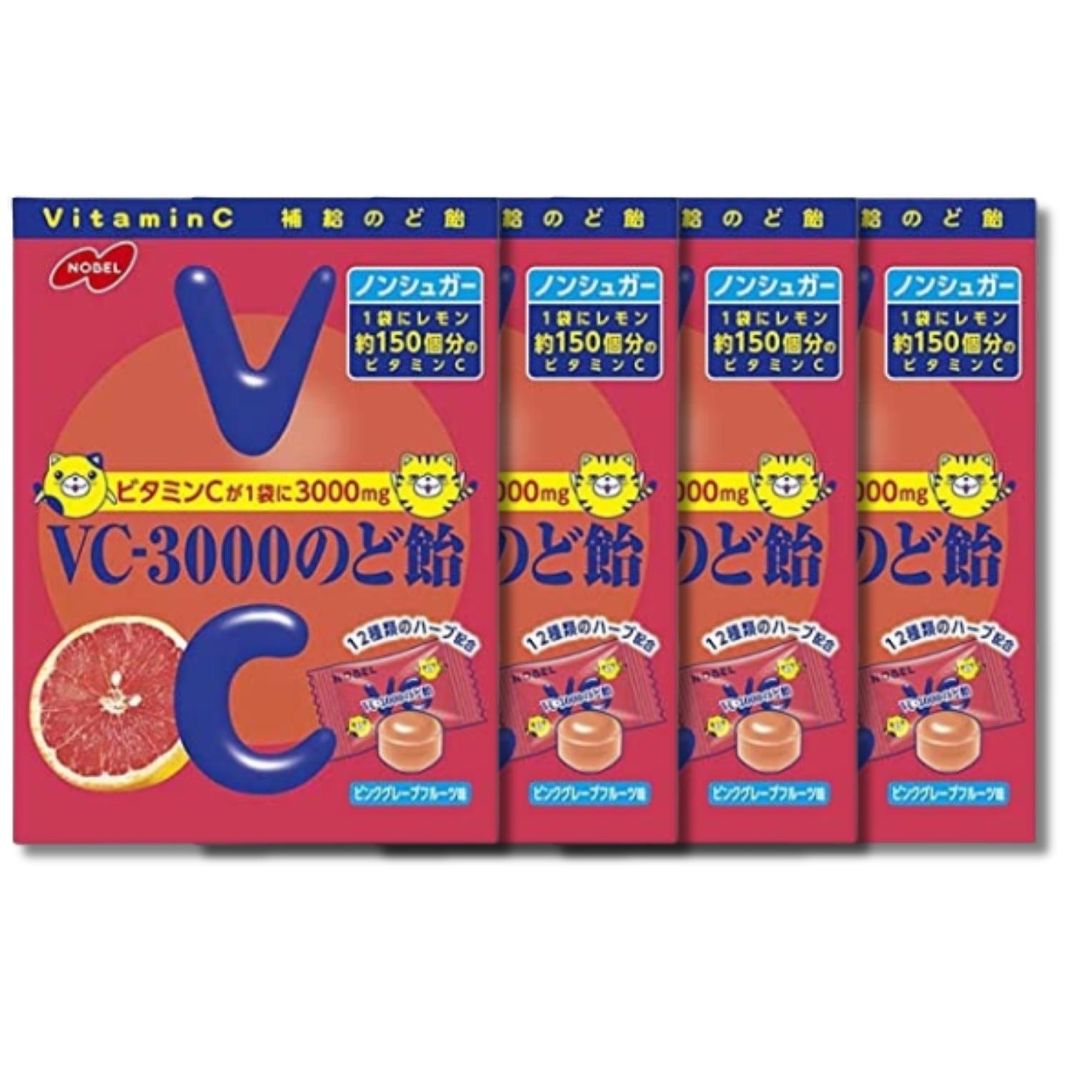 NOBEL 4個セット ノーベル VC-3000のど飴 ピンクグレープフルーツ 90g
