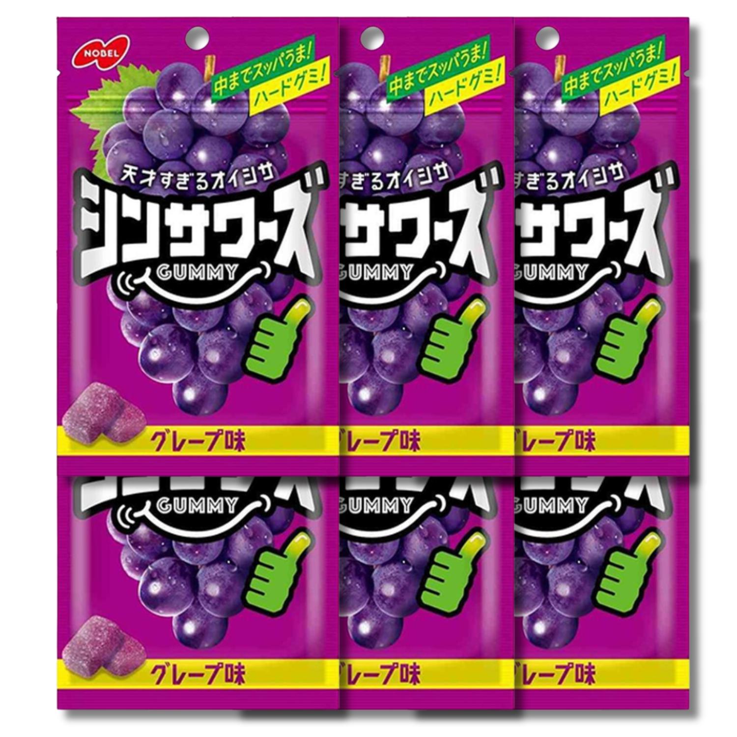 NOBEL 6個セット ノーベル シンサワーズグミ グレープ味 50g : ベスト