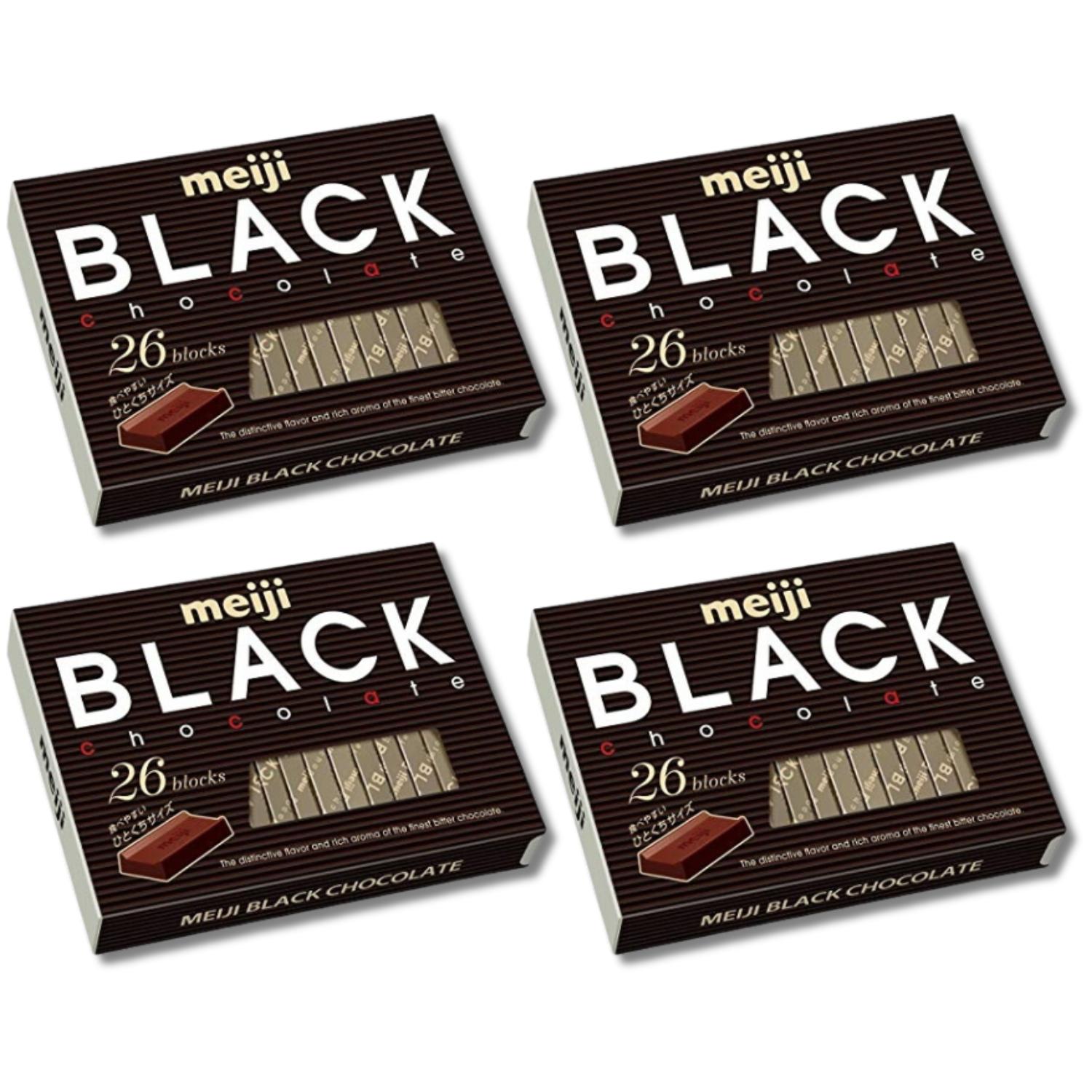 明治（meiji） 4個セット ブラックチョコレートBOX 120g 26枚入