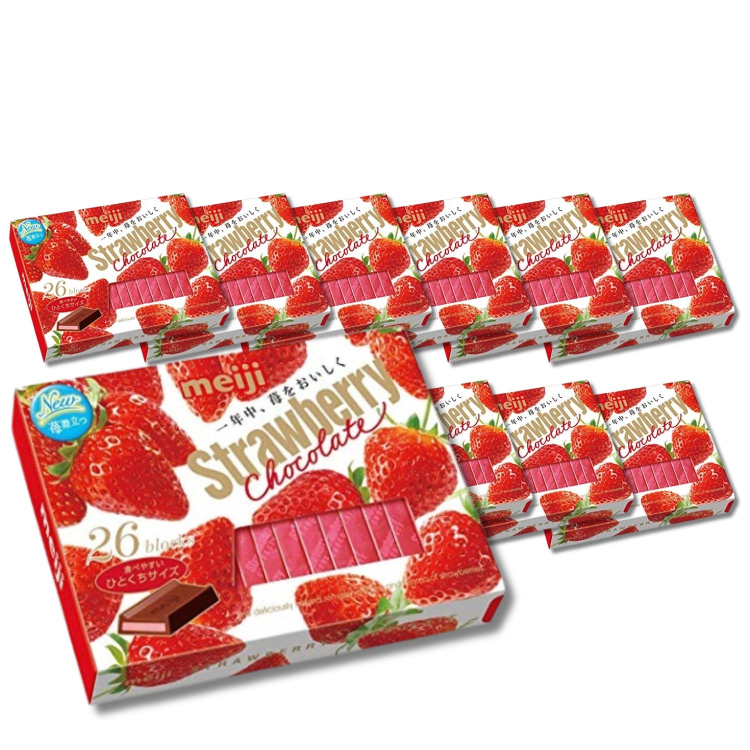 明治（meiji） 12個セット ストロベリーチョコレート BOX 120g 26枚入