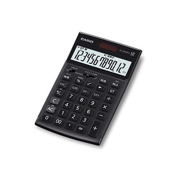 カシオJS-20WKA-BK-N ブラック 本格実務電卓 12桁 検算機能
