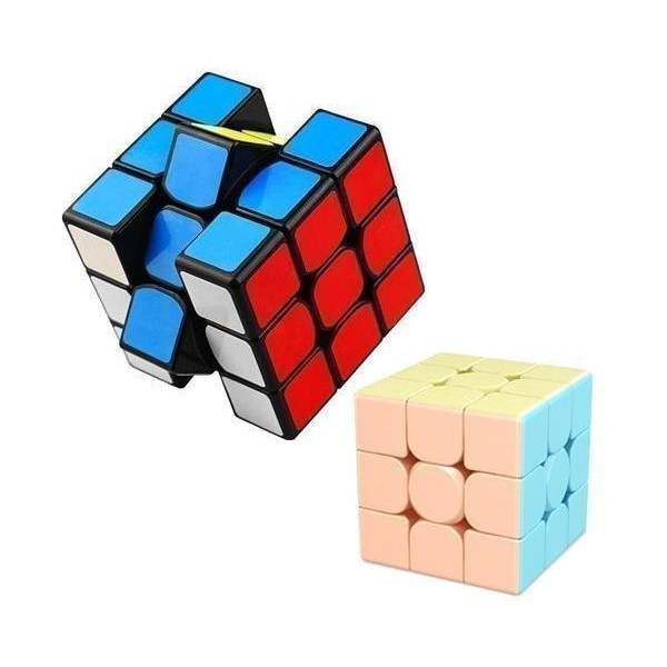 2個セット ルービック キューブ パズルキューブ 3×3 3×3 マカロン セット パズルゲーム 競技用 立体 競技 ゲーム パズル ((S  :YK31835-A2206:ベストワン - 通販 - Yahoo!ショッピング