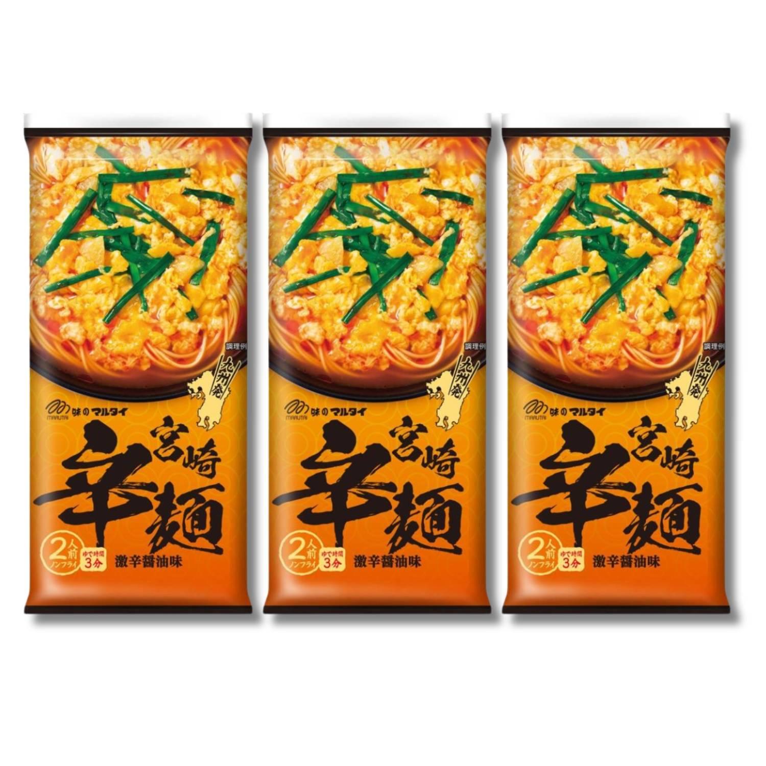 マルタイ 3個セット 宮崎辛?風ラーメン 186g 2人前 インスタント 即席