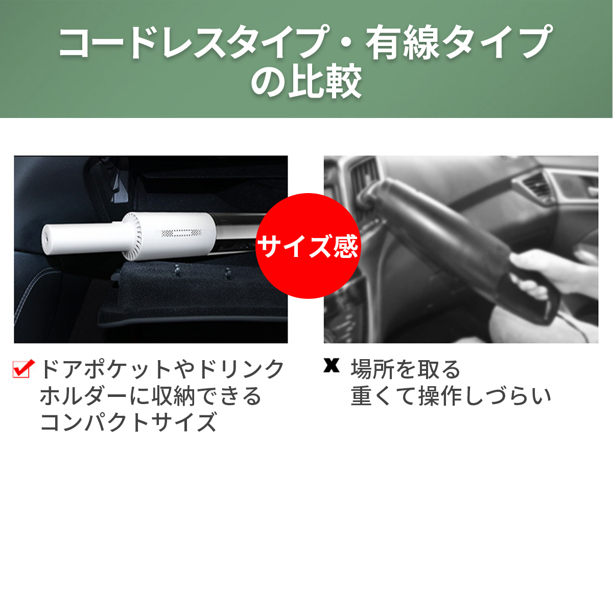 ハンディクリーナー 掃除機 コードレス 静音 強力 車 スティックタイプ