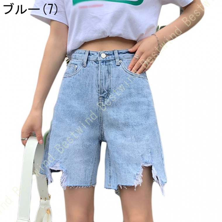 ショートパンツ レディース デニム 短パン Aライン ショーツ ハイ