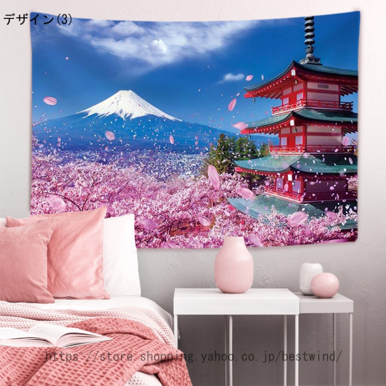 桜 富士山 ポスター 花の絵 自然 風景 青い空 寺 絵画 ピンク アートパネル 壁掛け 玄関 風水 開運 装飾画 部屋装飾 美しい背景布 インテリア  モダン おしゃれ