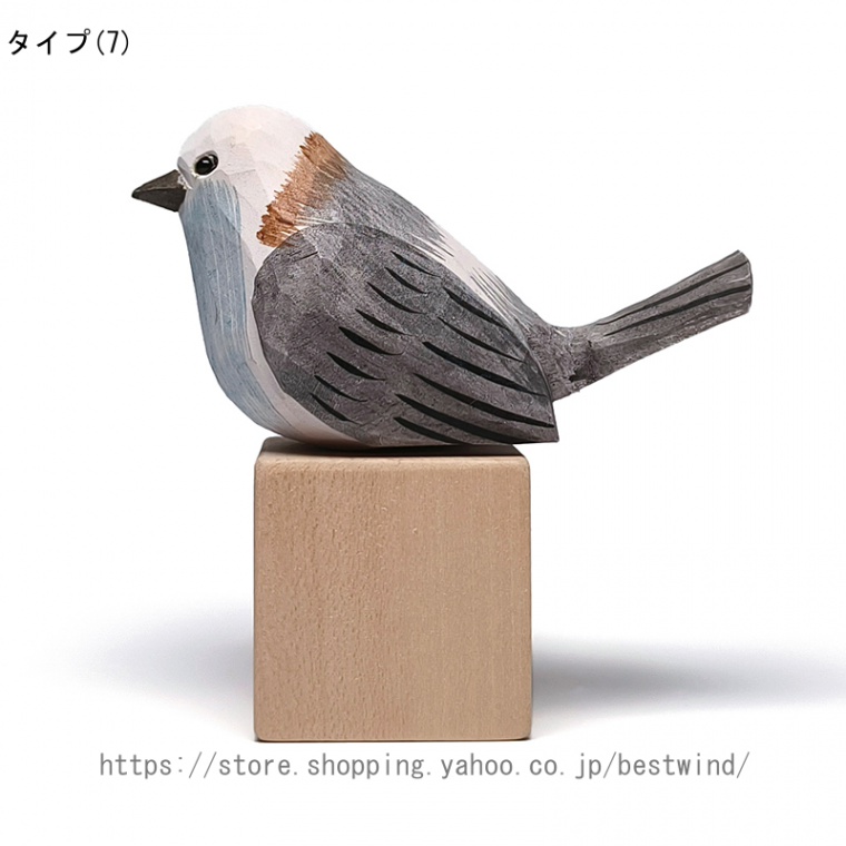 置き物 木製彫刻 鳥の雑貨 鳥の木製オブジェ インテリア 鳥の置物 