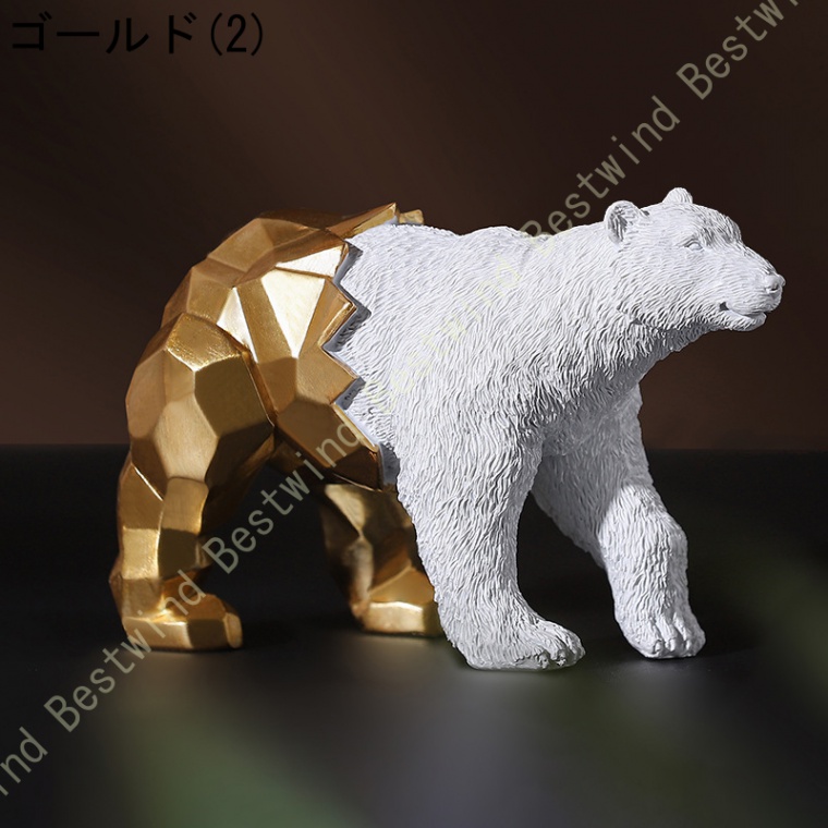 オブジェ 置物 狼 豹 犀 熊 幾何学 抽象的 飾り 樹脂 現代彫刻 おしゃれ オーナメント オブジェ インテリア マスコット 風水 縁起物 装飾  ヨーロピアン調 置物