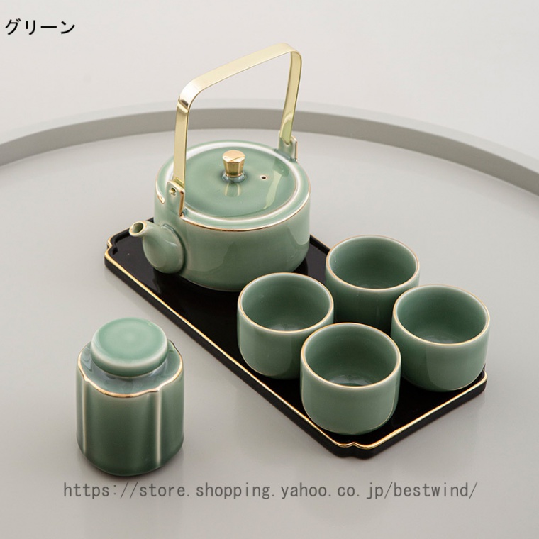 蓋付茶器セット 茶器セット 急須 茶こし付き 湯呑み 陶器 結婚 出産 内祝い 引き出物 金婚式 誕生日プレゼント 還暦祝い 古希 喜寿 米寿 退職 定年 プレゼント｜bestwind｜02