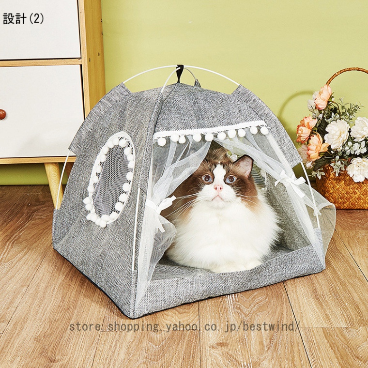 通気 猫 テント 室内 猫ハウス ペットテント ペットベッド ドーム 猫小屋 犬小屋 猫ベッド 取り外し可能 洗える 通年 キャットハウス ドッグハウス 暖かい｜bestwind｜03