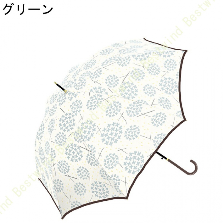 雨傘 あじさいドロップ 軽量 レディース 大きい 紫陽花 上品 かわいい 花柄 フラワー ホワイト ...
