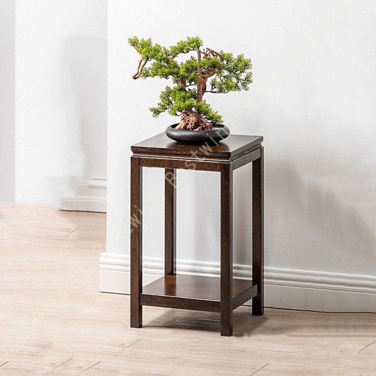 チーク無垢材 花台 木製 総無垢材 フラワースタンド 玄関 リビング