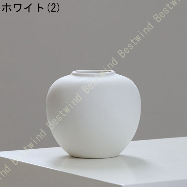 フラワーベース 陶器 おしゃれ 小さい 花器 丸形 生け花 曲線 アンティーク調 花瓶 和風花 vase シンプル モノトーン 置物 部屋ディスプレイ  ベッドルーム