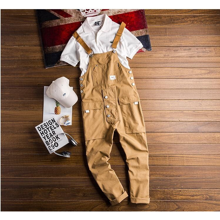 オーバーオール メンズ サロペット ゆとり 無地 ワークパンツ オールインワン サロペット ボトムス 作業服 春夏秋 お洒落 男性 カジュアル  おしゃれ ボトムス、パンツ