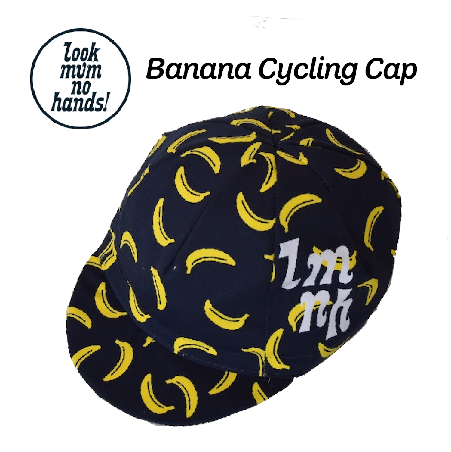 LOOK MUM NO HANDS! バナナサイクリングキャップ ルックマムノーハンズ LMNH オリジナルサイクルキャップ Banana  Cycling Cap 大きめ 即納