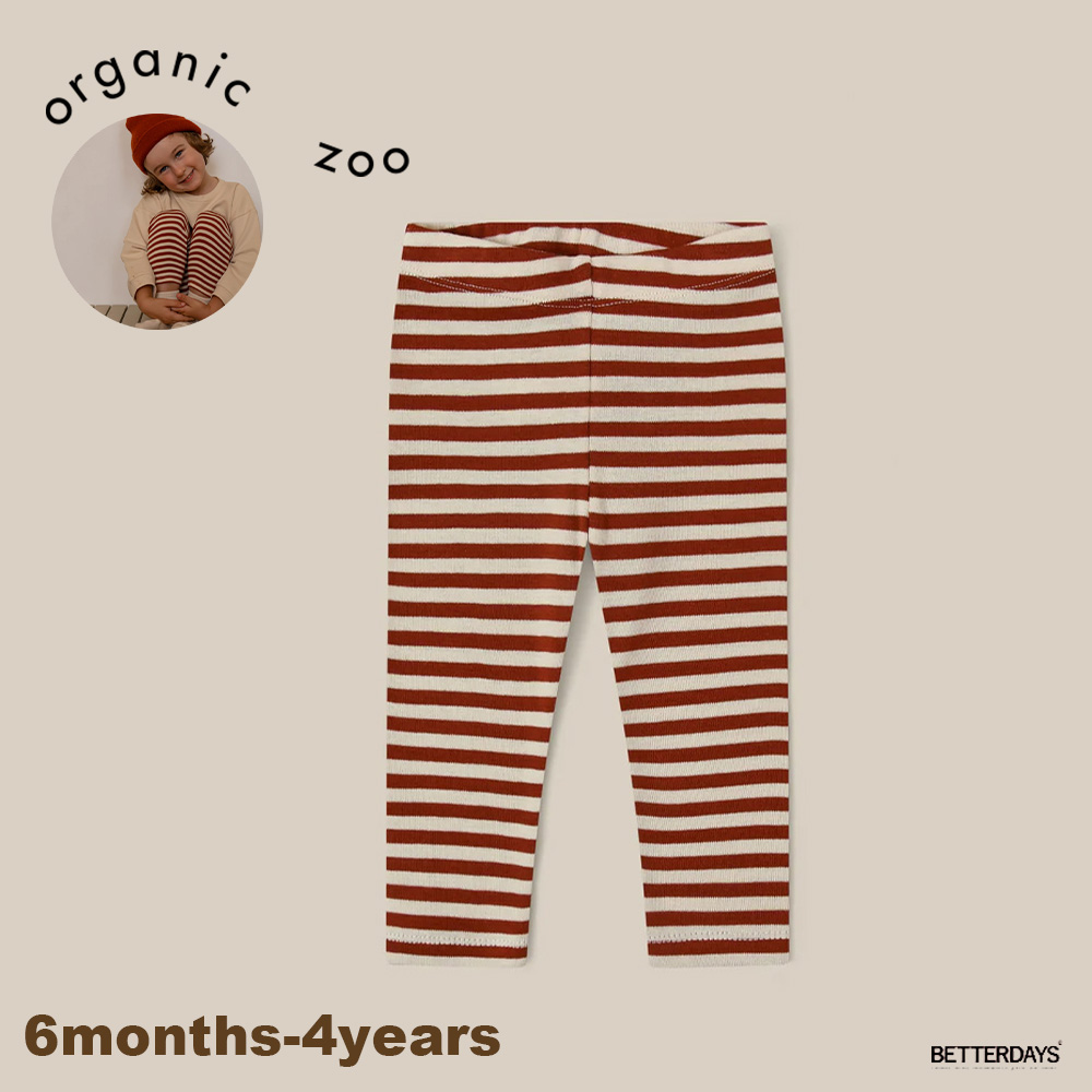 レギンス キッズ ベビー オーガニックズー ストライプ Organic Zoo