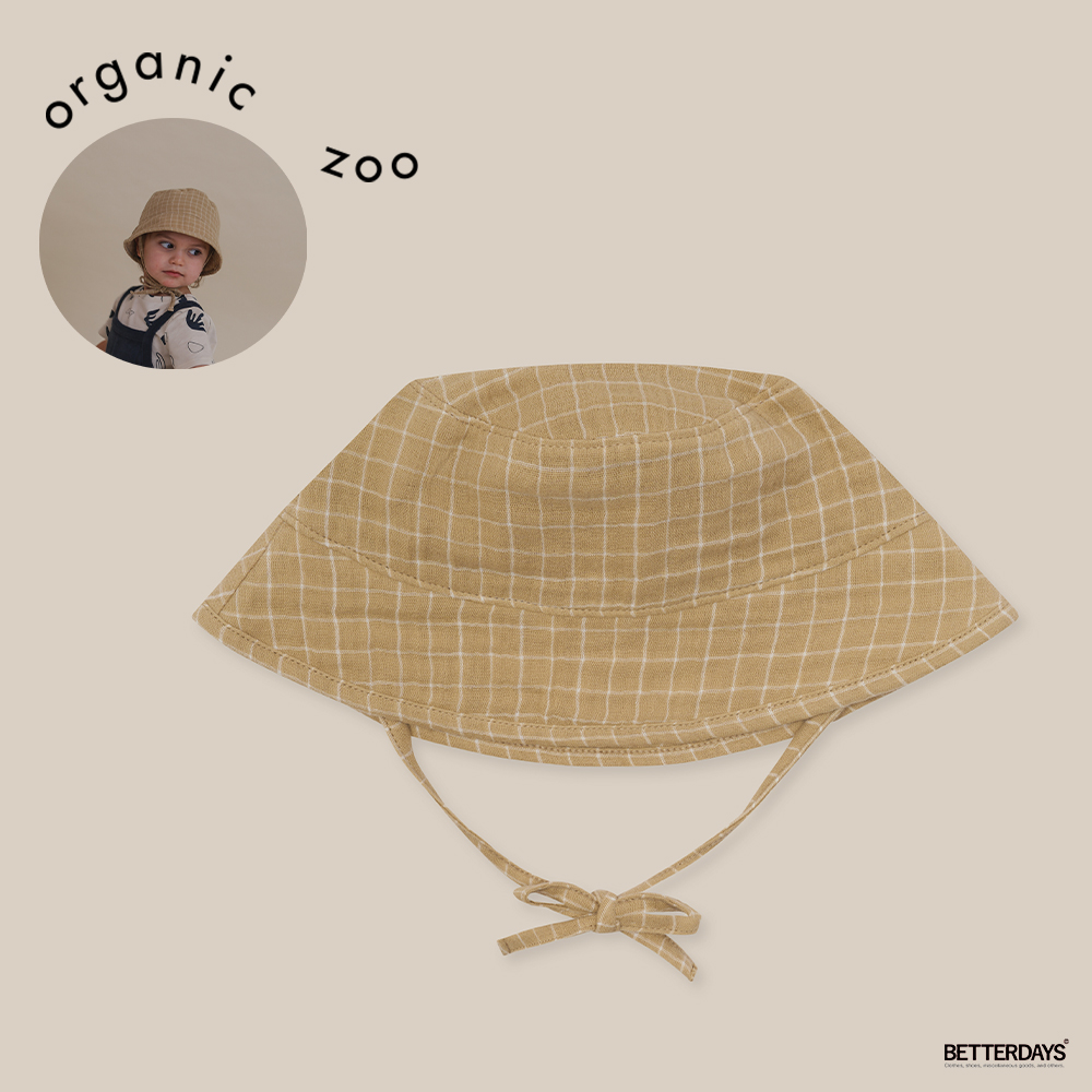 サンハット ベビー オーガニックズー 帽子 Organic Zoo Grid Check