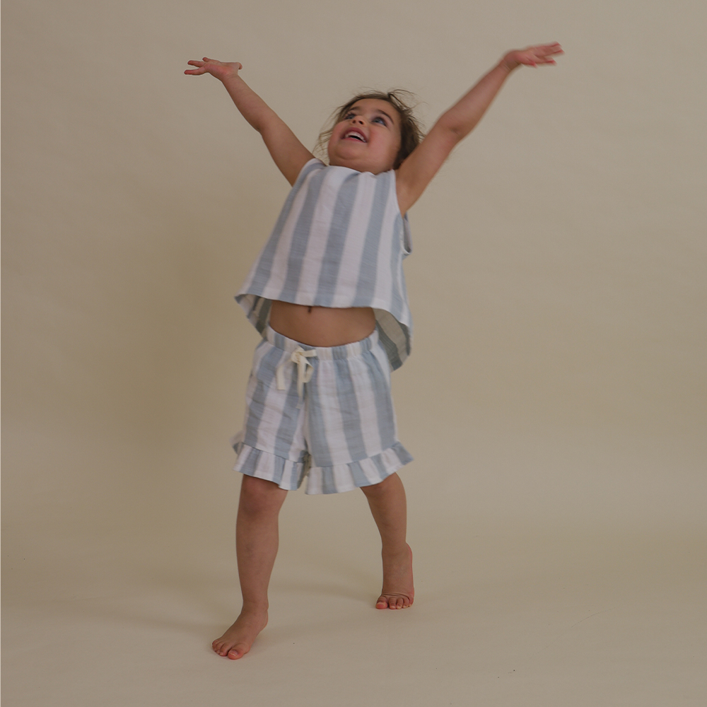 ボトムス organiczoo Sardine Stripes Frill Shorts ボトムス organiczoo Sardine Stripes Frill Shorts Organic Zoo