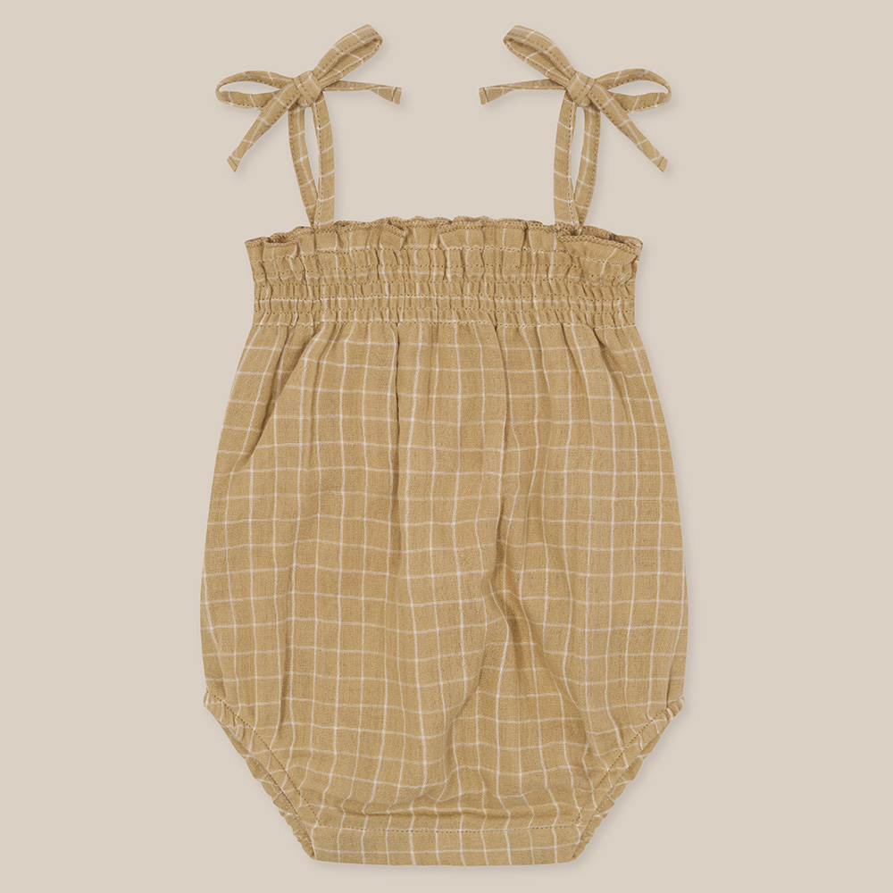 ノースリーブロンパース ベビー オーガニックズー Organic Zoo Grid