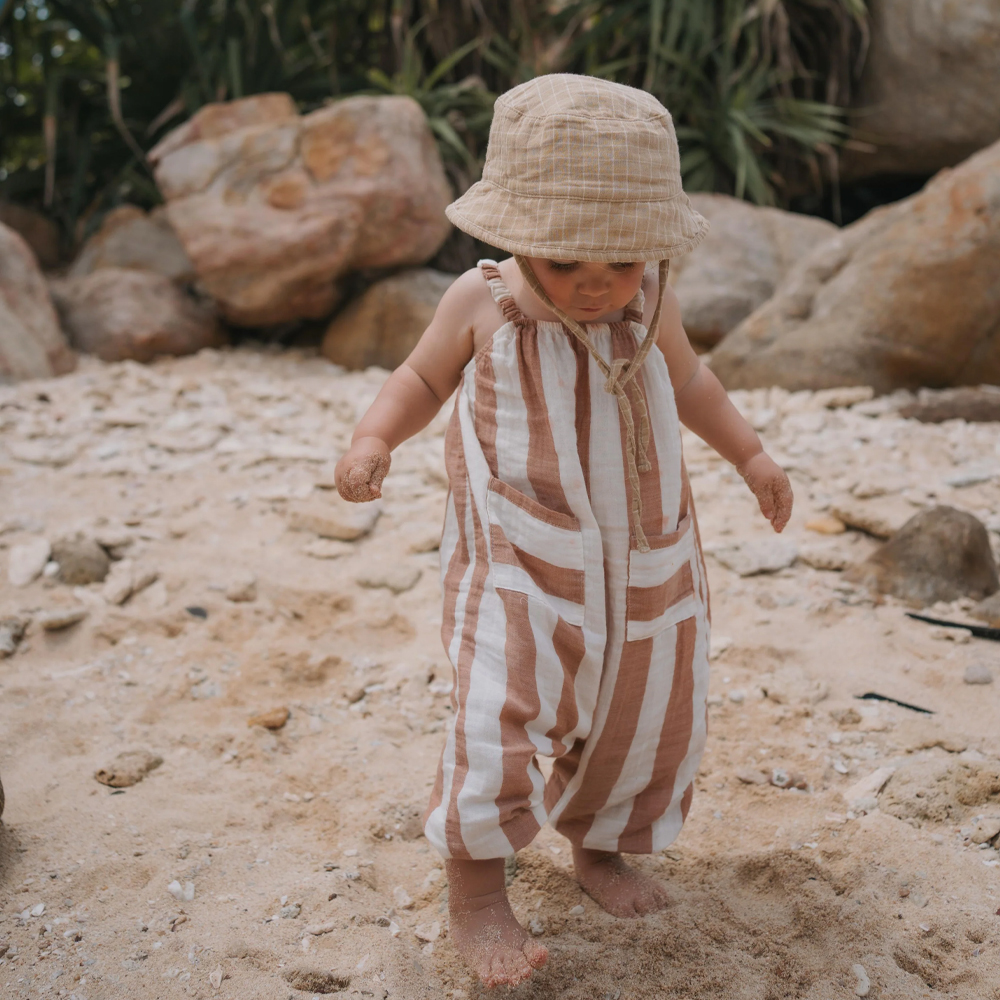 希少　テッドベイカー　ペイズリー柄ジャンプスーツ　ロンパース　オールインワン ジャンプスーツ ベビー オーガニックズー Organic Zoo Sienna Stripes