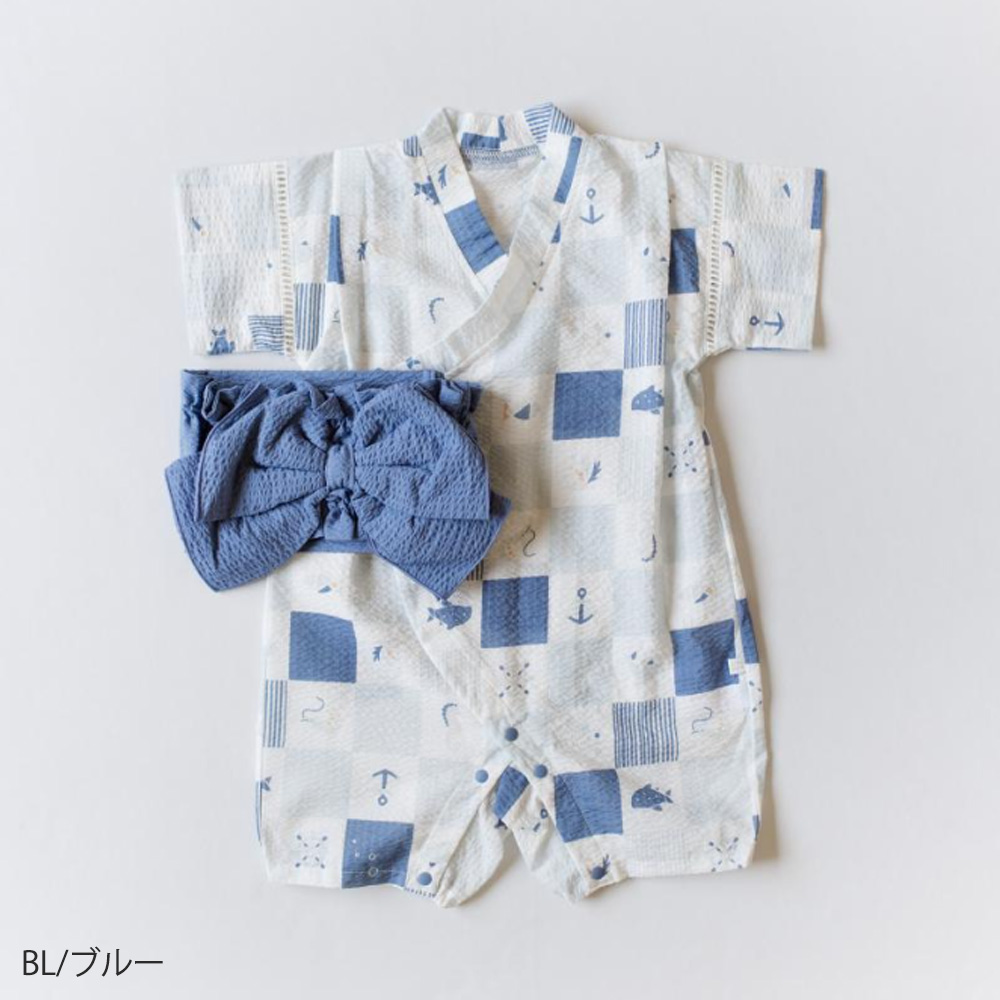 mocmof（モクモフ） 浴衣ロンパース 帯付き ベビー ギフト 男の子 622