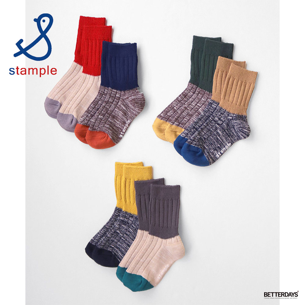 Cherry Stamp　クルー丈ソックス　靴下　2点セット stample 靴下 キッズ スタンプル Stample スラブスイッチ