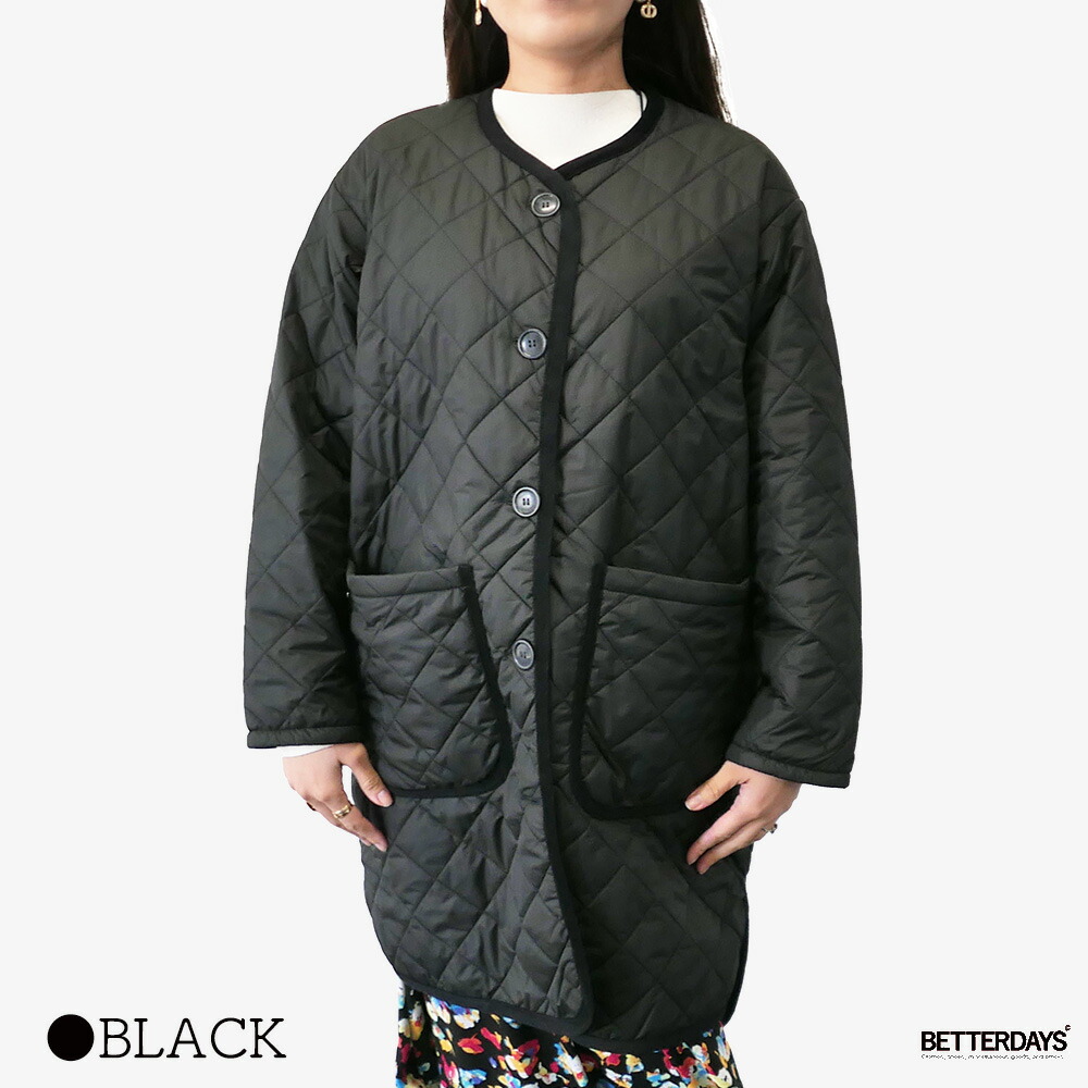 キルティングジャケット レディース ノーカラーキルティングコート イギリス製 CN-2 NO COLLAR QUILTED COAT Auchincoal オーケンコール｜betterdays777｜02