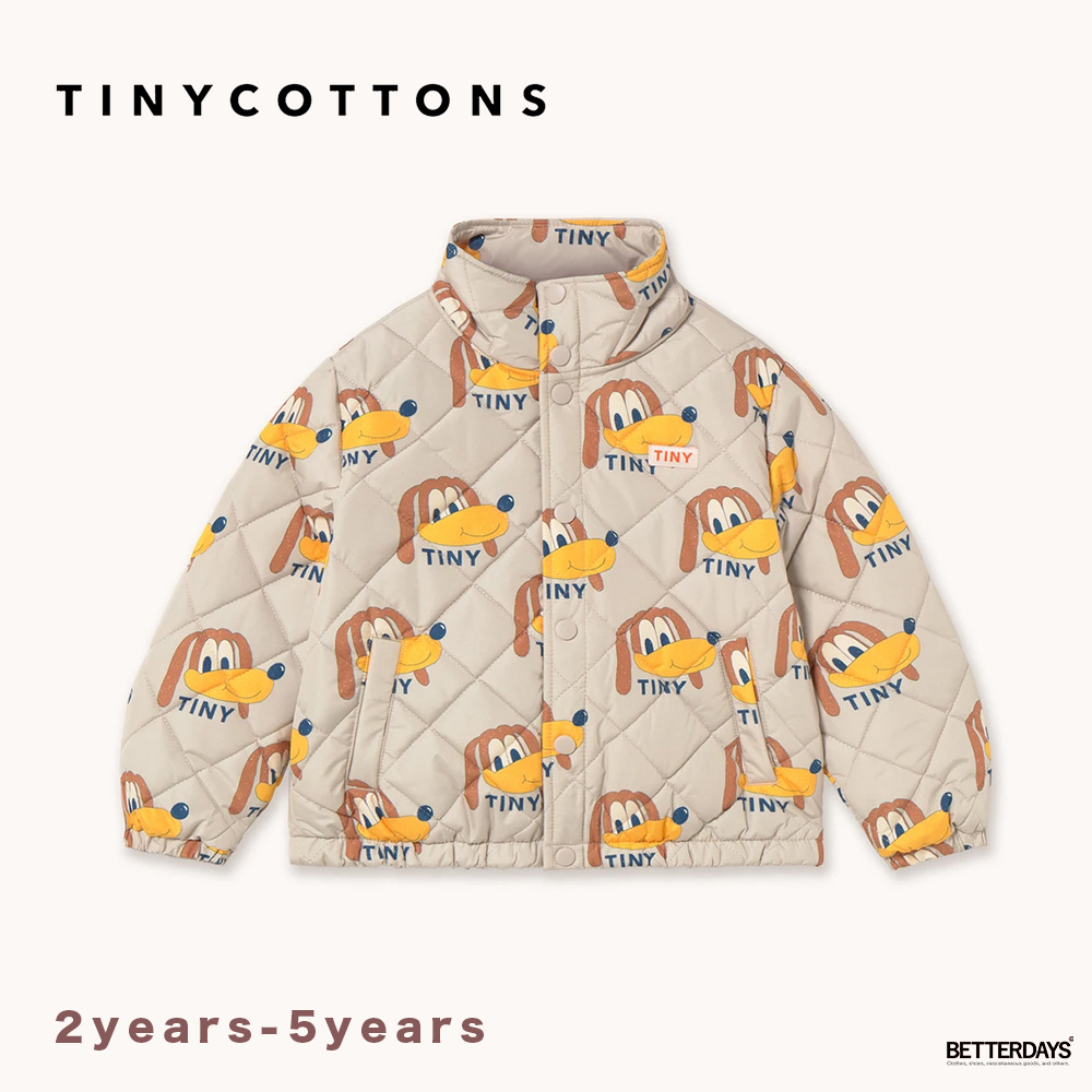 ジャケット キッズ ベビー アウター Dogs Padded Jacket TINY COTTONS 