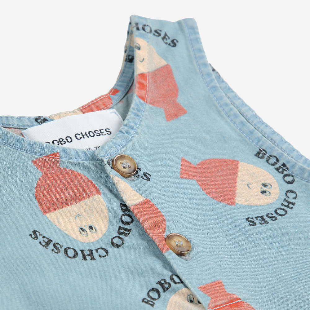 BOBO CHOSES（ボボショーズ） ロンパース ノースリーブ ベビー 総柄